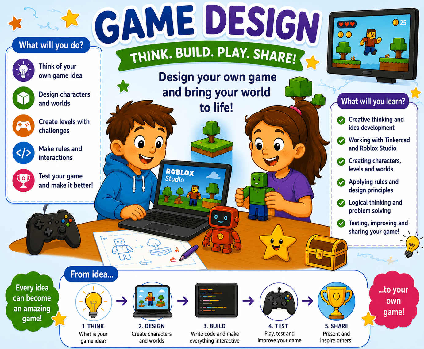Game Design with Roblox and Tinkercad